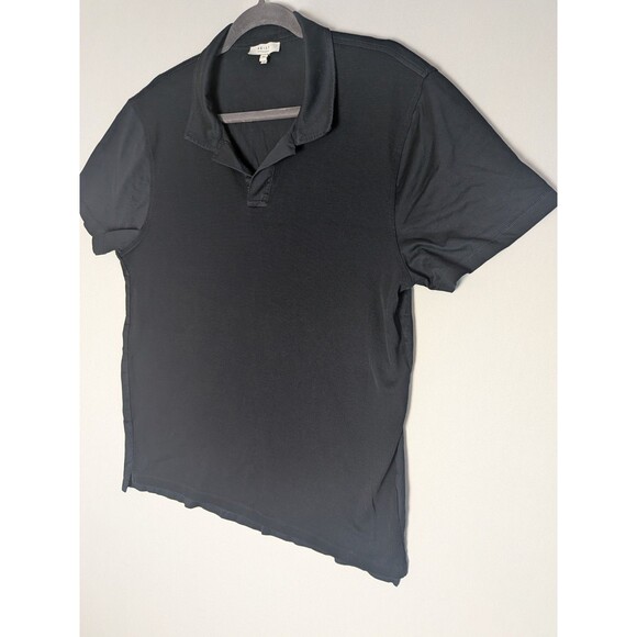 Reiss Polo Shirt Size XL Black Made of Egyptian Cotton Stefan - Picture 2 of 15